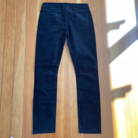 Helmut Lang black skinny corduroy pants 27 NWOT - Picture 2 of 7